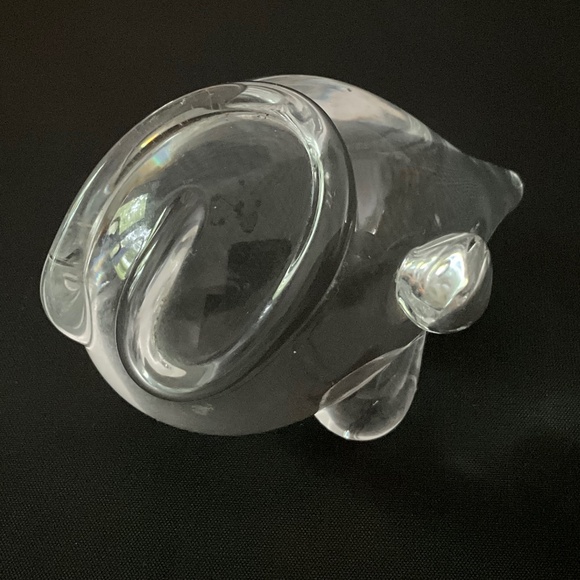 Art Glass Clear Paperweight Mouse - Picture 4 of 6